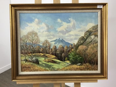 Lot 389 - BEN LOMOND FROM MARSHALL LODGE, AN OIL BY R THOMSON