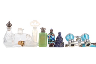 Lot 184 - A COLLECTION OF SCENT BOTTLES AND A PAIR OF OPERA GLASSES