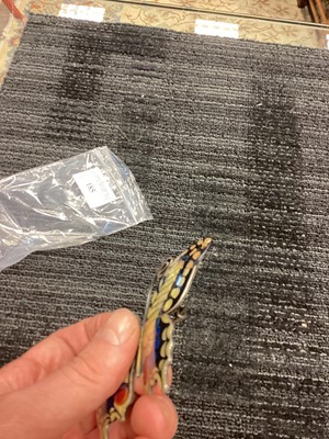 Lot 185 - A NORWEGIAN SILVER AND GUILLOCHE ENAMEL BUTTERFLY BROOCH AND A NIELLO ENAMEL BROOCH