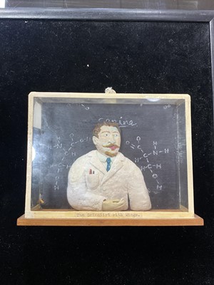 Lot 23 - AN UNUSUAL CLAY BUST OF A SCIENTIST