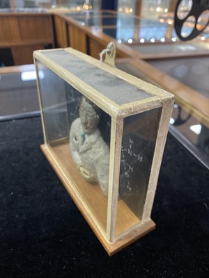 Lot 23 - AN UNUSUAL CLAY BUST OF A SCIENTIST