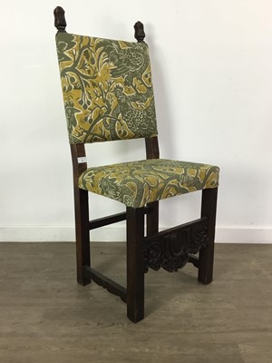 Lot 284 - AN OAK CHAIR AND ANOTHER