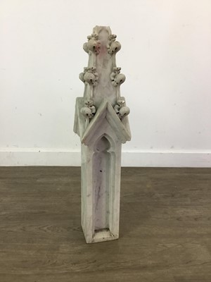 Lot 526 - A VICTORIAN GOTHIC REVIVAL MARBLE PINNACLE