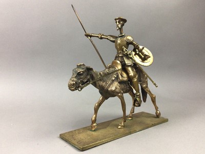 Lot 292 - A BRASS FIGURE OF DON QUIXOTE