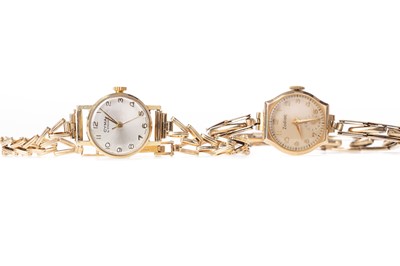 Lot 896 - TWO LADY'S NINE CARAT GOLD MANUAL WIND WRIST WATCHES