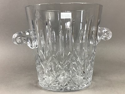 Lot 306 - A GLASS WINE BUCKET AND OTHER CERAMICS AND GLASS WARE