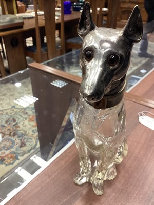Lot 195 - AN EARLY 20TH CENTURY AUSTRIAN ZOOMORPHIC SCHNAPPS DECANTER