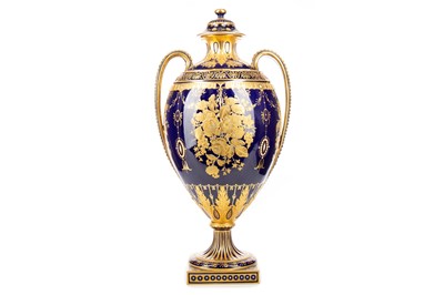 Lot 758 - ROYAL CROWN DERBY FOR TIFFANY & CO., NEW YORK, A LARGE VASE AND COVER