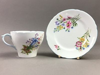 Lot 302 - A SHELLEY 'WILD FLOWERS' PART TEA SERVICE