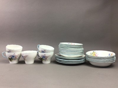 Lot 302 - A SHELLEY 'WILD FLOWERS' PART TEA SERVICE