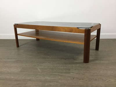 Lot 310 - A COFFEE TABLE AND A FRAMED PRINT