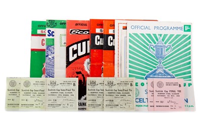 Lot 1519 - CELTIC F.C. DOMESTIC CUPS - ELEVEN PROGRAMMES AND TEN TICKETS