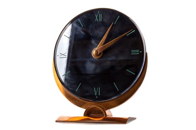 Lot 494 - A MANTLE CLOCK OF ART DECO DESIGN BY MERCER