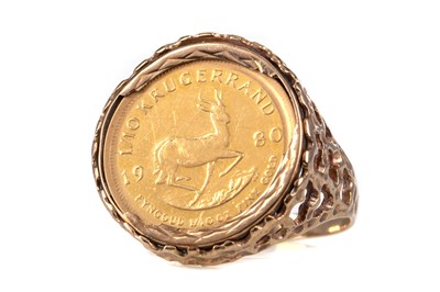 Lot 14 - A 1/10 KRUGERRAND RING DATED 1980