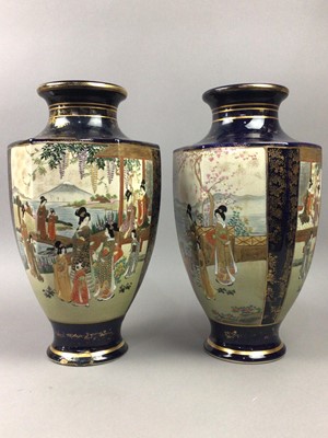 Lot 391 - FOUR JAPANESE SATSUMA VASES