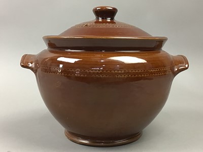 Lot 315 - A GROUP OF TEN ASSORTED STONEWARE CROCKS AND JARS