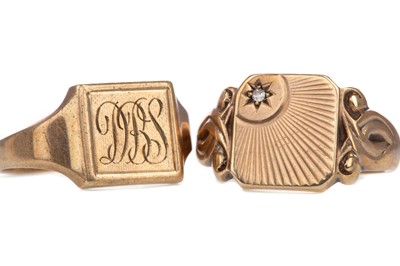 Lot 813 - TWO SIGNET RINGS