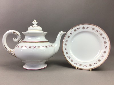 Lot 414 - A VICTORIAN FLORAL DECORATED PART TEA SERVICE