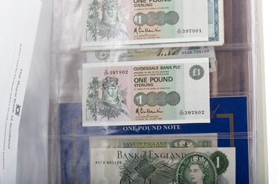 Lot 21 - AN ALBUM OF BRITISH AND OTHER BANKNOTES