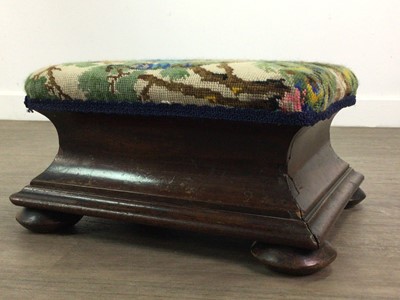 Lot 454 - A VICTORIAN FOOTSTOOL