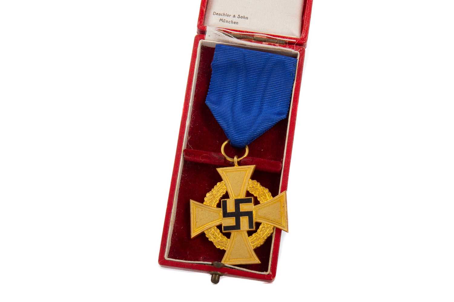 Lot 4 - A GERMAN THIRD REICH 40 YEAR FAITHFUL SERVICE MEDAL