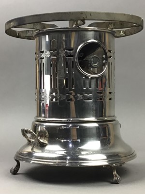 Lot 523 - A PAIR OF CHROMIUM PLATED FLAMBE HEATER BURNERS