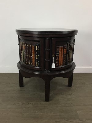 Lot 507 - A CIRCULAR FAUX BOOK TABLE BY MAITLAND-SMITH