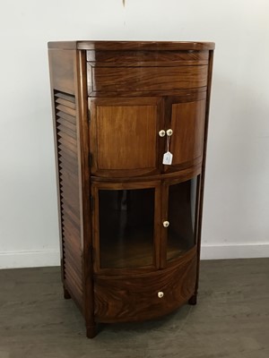 Lot 510 - A STARBAY MOBILIER DE MARINE ROSEWOOD BOW FRONT DRINKS CABINET