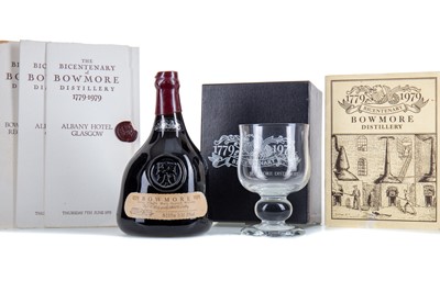 Lot 37 - BOWMORE BICENTENARY 26 2/3 FL OZ AND GLASS