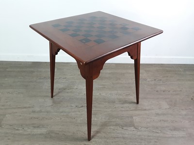 Lot 513 - A FRENCH CHERRYWOOD GAMES TABLE