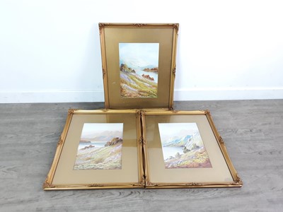 Lot 561 - THREE OIL PAINTINGS OF LOCHS