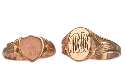 Lot 432 - TWO SIGNET RINGS