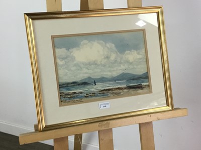 Lot 540 - A COASTAL WATERCOLOUR BY PETER MACGREGOR WILSON