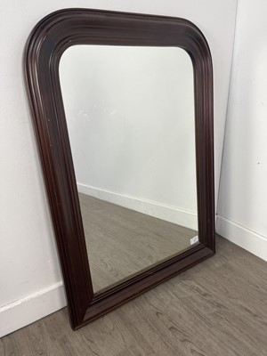 Lot 599 - TWO FRENCH MAHOGANY WALL MIRRORS