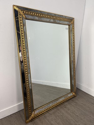 Lot 602 - A GILT FRAMED WALL MIRROR AND ANOTHER