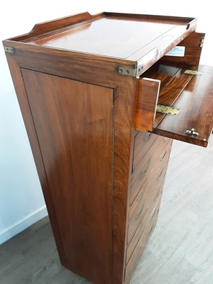 Lot 512 - A STARBAY MOBILIER DE MARINE ROSEWOOD CAMPAIGN STYLE CHEST