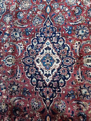 Lot 1346 - A 20TH CENTURY KASHAN SILK RUG CENTRAL PERSIA