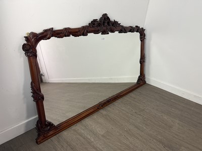 Lot 578 - A CHERRYWOOD OVERMANTEL MIRROR