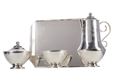 Lot 223 - A KABWE MODERNIST SILVER COFFEE SERVICE