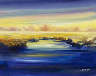 Lot 547 - MORNING MIST, AN OIL BY DEREK SANDERSON