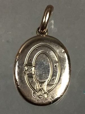 Lot 624 - A NINE CARAT MOUNTED LOCKET AND TWO GILT METAL LOCKETS