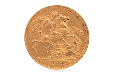 Lot 23 - AN EDWARD VII GOLD SOVERIGN DATED 1903