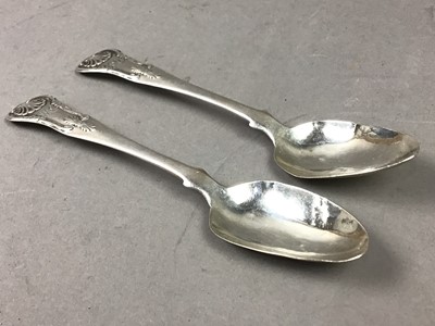 Lot 637 - A LOT OF TWO SILVER SPOONS