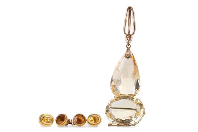 Lot 452 - A COLLECTION OF CITRINE ITEMS