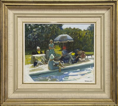 Lot 51 - SUMMER AFTERNOON AT SLINFOLD, AN OIL BY CHARLES JAMES MCCALL