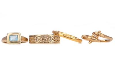 Lot 457 - FOUR GOLD RINGS