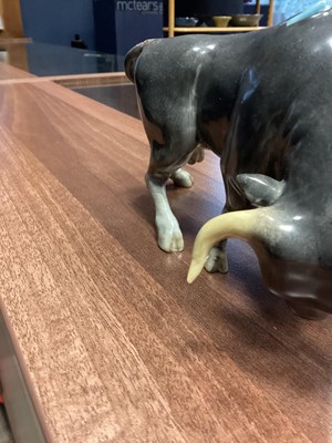 Lot 529 - G. THIERSCH FOR ROSENTHAL, FIGURES OF A BULL AND MATADOR