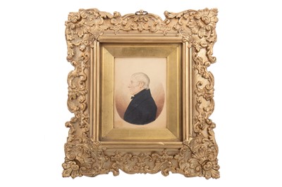 Lot 765 - A 19TH CENTURY PROFILE PORTRAIT OF A GENTLEMAN