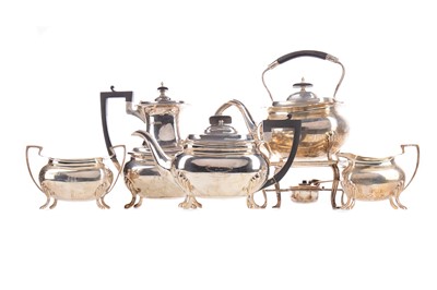 Lot 236 - A GEORGE V SILVER FIVE-PIECE TEA AND COFFEE SERVICE