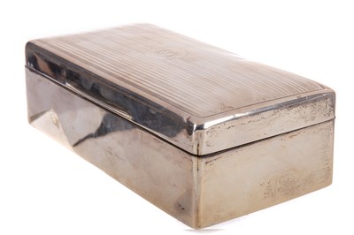 Lot 238 - A GEORGE V SILVER CIGARETTE BOX